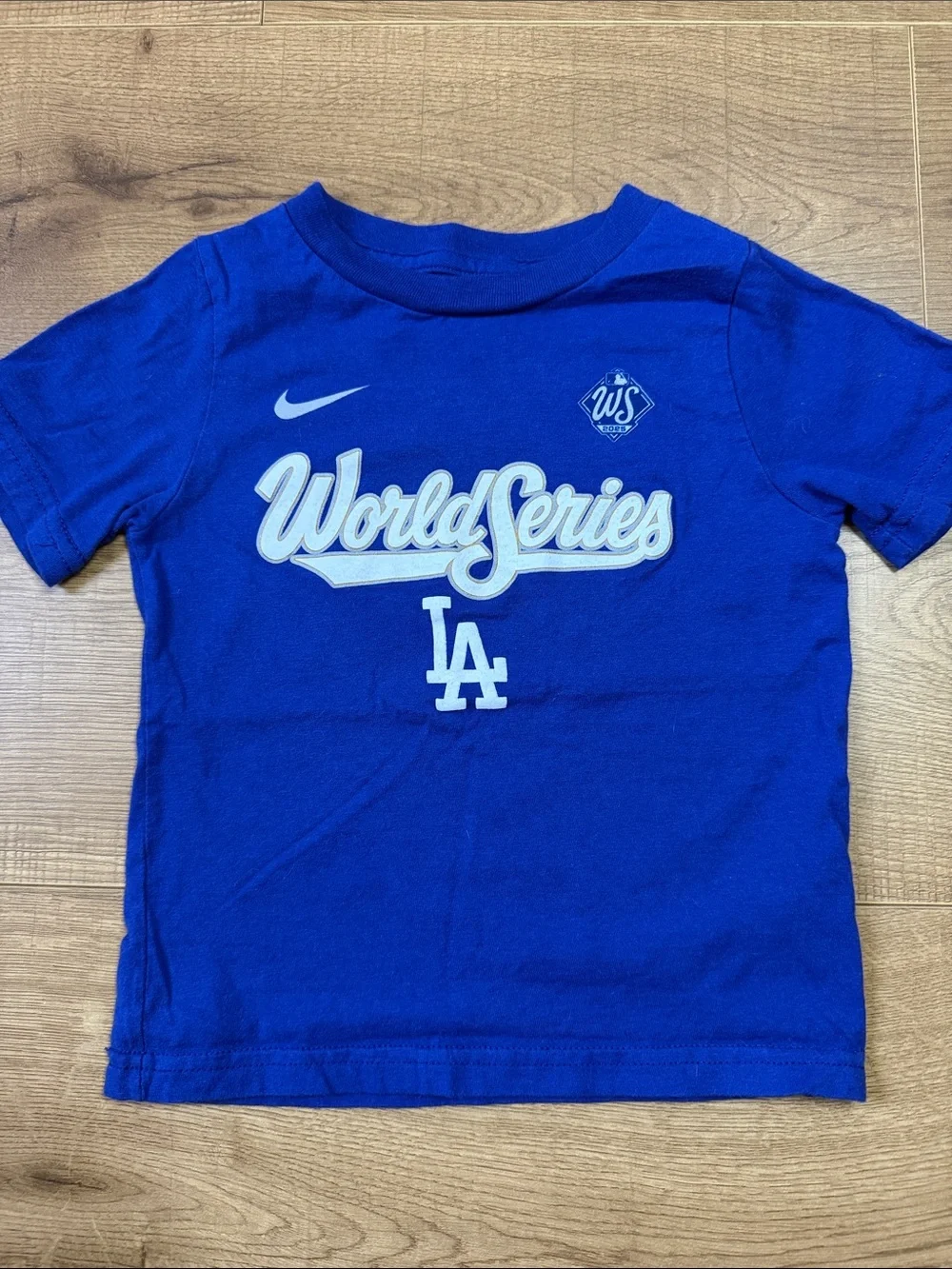 Nike Blue 'World Series' LA Dodgers Tee for Kids